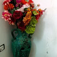 گل با گلدان