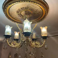لوستر شاخه برنجی رنگ ثابت تضمینی