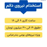 استخدام نیروی جوشکار و مونتاژکار قطعات فلزی