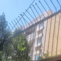 نرده حفاظ دیوار میلگرد ضخیم ۲طرف نیزه رنگ سفید