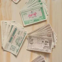 اسکناس پول کاغذی کوپن بنزین نوستالوژی قدیمی