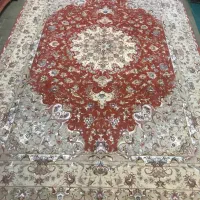 فرش تبریز گل ابریشم نفیس