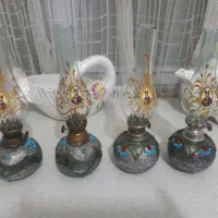 چراغ گردسوز نفتی نقره کوب