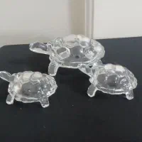 مجسمه لاک پشت های کریستال دکوری تزئینی