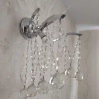 لوستر کریستالی خارجی و دو عدد دیوارکوب کریستالی خ|لوستر و چراغ آویز|کرج, گوهردشت|دیوار