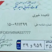 کارت شناسایی وسیله نقلیه پیدا شده