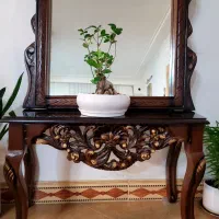 آینه و کنسول نو چوب گردو|بوفه، ویترین، کنسول|شازند, |دیوار