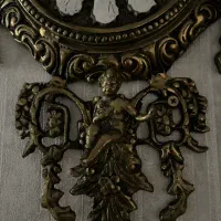 آیینه کنسول و ساعت برنز|مبلمان خانگی و میز عسلی|اسلام‌شهر, شهرک قائمیه|دیوار