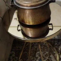 قابلمه مسی قدیم سرویس فنجان چین قدیم کارتمام استیل