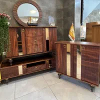 جاکفشی میز تی وی آینه کنسول ست