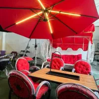 اتشدان و میز و صندلی باغی تاشو سایبان چتر