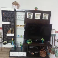 میز تلویزیون هالوژن دار  با بوفه مخفی