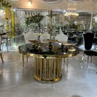 میز تالاری/فلزی/مدل لوله ای/تالارباغ/تشریفات