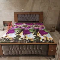 تخت بهمراه تشک طبی فنری دو نفره