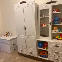 سرویس اتاق خواب کودک - نوجوان  تخت ،کمد و ویترین