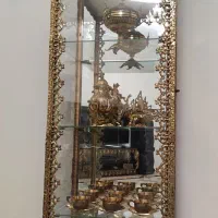 میز تلویزیون ساعت دیواری بوفه برنجی