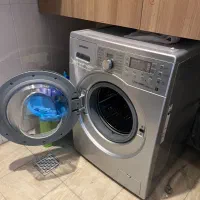 «ماشین لباسشویی سامسونگ ۸ کیلویی،رنگ استیل
