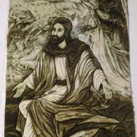 تابلو فرش دستباف تمثال حضرت علی ۶۵*۸۵ برجسته