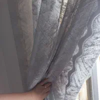 پرده توری پانچ شده با میل پرده