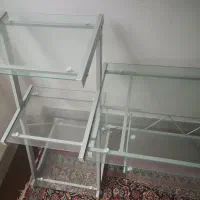 میز کامپیوتر تمام شیشه درحد و تمیز