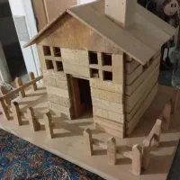 کلبه چوبی|مجسمه، تندیس، ماکت|قم, کلهری|دیوار