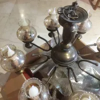 لوستر ۸شاخه دو عدد به همراه دیوارکوب|لوستر و چراغ آویز|تهران, سعادت‌آباد|دیوار