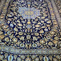فرش دستباف ۱۲ متری کاشان سرمه ای دستبافت|فرش|تهران, مولوی|دیوار