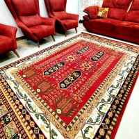 ۴ تخته فرش ۶ متری ساوین کاشان طرح دستبافت