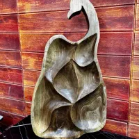 طراحی و اجرای دکور چوبی وظروف چوبی نجاری دکوراسیون|فروشگاه و مغازه|شیراز, قلعه شاهزاده بیگم|دیوار