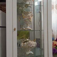 آباژور ایستاده سه چراغ مدل گندم و بوفه سالم تمیز|چراغ خواب و آباژور|سمنان, |دیوار