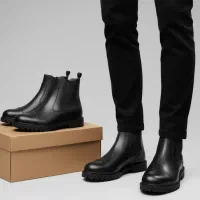 نیم بوت مردانه بغل کش مدل smith-مشکی