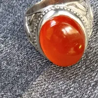 انگشتر نقره با نگین یمنی اصل|جواهرات|رفسنجان, |دیوار