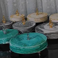 ظروف دکوری و تزئینی  کادوئی سنگ مصنوعی