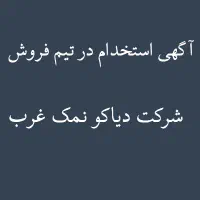 آگهی استخدام در تیم فروش شرکت دیاکو نمک غرب