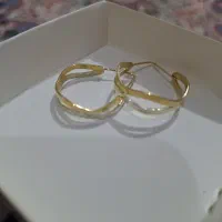 گوشواره نقره ابکاری طلا