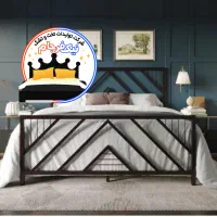 تخت خواب دو نفره تمام فلز/تختخواب مشبک حصیری