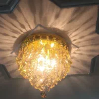 لوستر طلایی ۱۰ شمع کاملا سالم