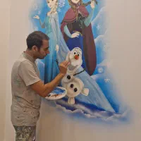 نقاشی دیواری و خط نویسی و دیزاین و ....