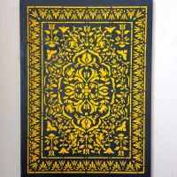 تابلو دکوراتیو طرحِ فرش نقش برجسته