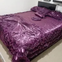 روتختی دونفره ساتن و تور جهیزیه