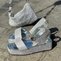 صندل مجلسی فول نگین سایز ۳۶/۳۷ نو|کیف، کفش، کمربند|قم, جمکران|دیوار