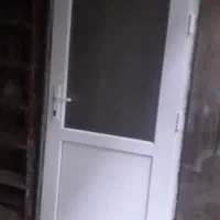 درب دوجداره آلمینیوم با چهارچوب آهنی  نو