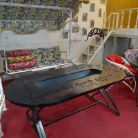 میز آتشدان بیضی ۱ × ۲  مبلمان باغی ویلایی صندلی|مبلمان خانگی و میز عسلی|خمینی‌شهر, |دیوار