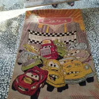 فروش پرده زبرا سالم و فرش طرح بچگانه|پرده، رانر، رومیزی|قائم‌شهر, |دیوار