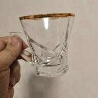 ۱۲ عدد استکان لبه طلایی ژاپن با نعلبکی|ظروف سرو و پذیرایی|بندرعباس, |دیوار