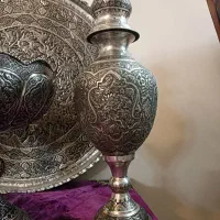 قلم زنی سنگاب مجمع سینی مس علامتی نقره کووب|کلکسیون اشیاء عتیقه|تهران, آرژانتین|دیوار