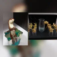 مجسمه پلی رزینی سمور و شات دوازده تایی طرح حیوانات