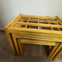 عسلی چوبی سه عدد|مبلمان خانگی و میز عسلی|اسلامشهر, زرافشان|دیوار