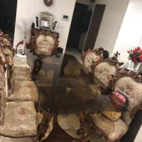 مبل استیل ۹نفره و میز ناهارخوری ۸ نفره و بوفه|مبلمان خانگی و میز عسلی|تهران, فدک|دیوار