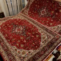 جفت ۶متری دستباف تبریز زمینه قرمز نقشه هریس ریزباف